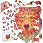 Drevené Puzzle A4 - Medveď
